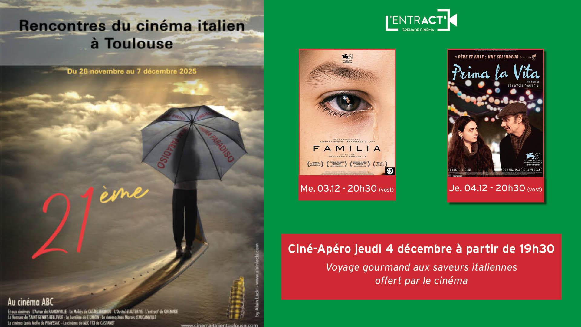 CItalien Affiche Grenade Cinéma - Le Clap - ciné-club 15-25 ans